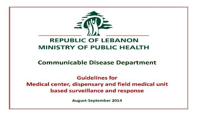 Communicable Diseases Guidelines: Surveillance and Response