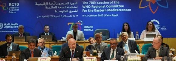 Al Abiad Raises in the Regional Session of the WHO the Need to Raise Health Preparedness in Anticipation of any Emergency