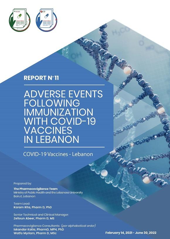 Adverse Events Following Immunization Monitoring-Covid-19 Vaccines-Lebanon-14th February 2021-June 30th 2022
