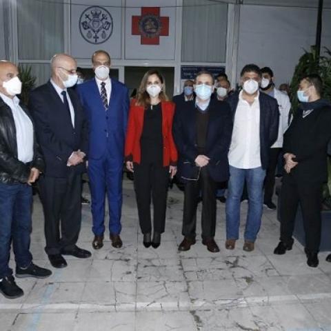Ministers Hasan and Abdel Samad Visit the Vaccination Center of Saint George University Medical Center