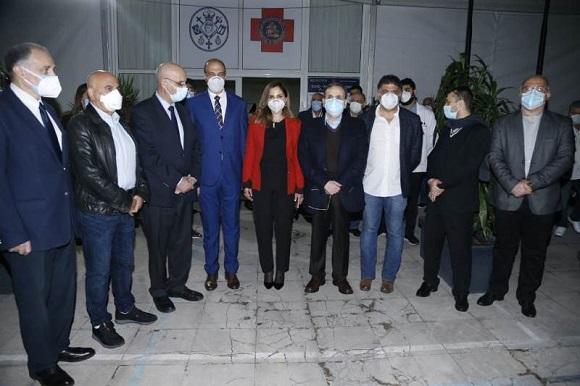 Ministers Hasan and Abdel Samad Visit the Vaccination Center of Saint George University Medical Center