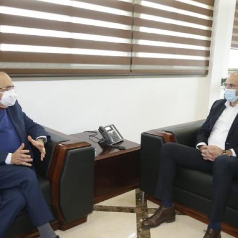 Minister Hasan and Mneimneh Consider the Cooperation Association's Initiative to Secure Vaccines for The Palestinians