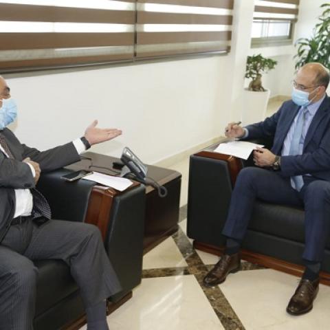 Minister Hasan and al-Hajjar Brought up the Healthcare Needs of Iqlim El Kharroub