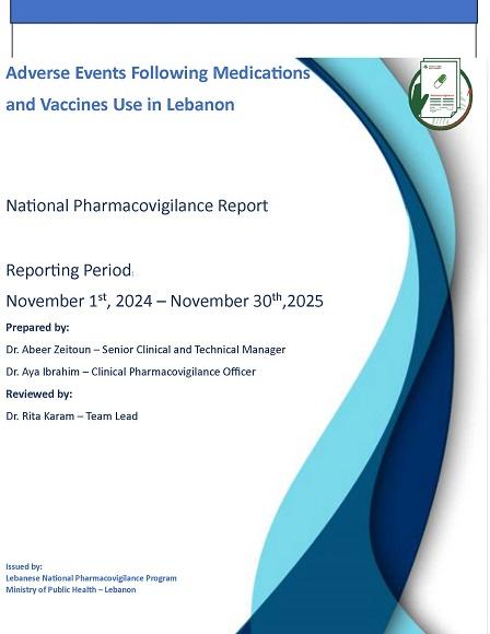 Issuance of a Report on the Adverse Events Following Medications and Vaccines Use in Lebanon