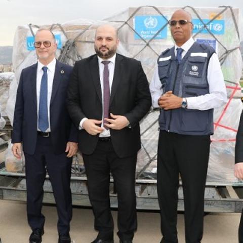 Nassereddine Receives a Shipment of Medical Aid from UNICEF and WHO