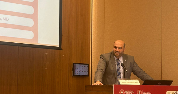 Nassereddine at the ASCO 2025 Cancer Conference at the American University