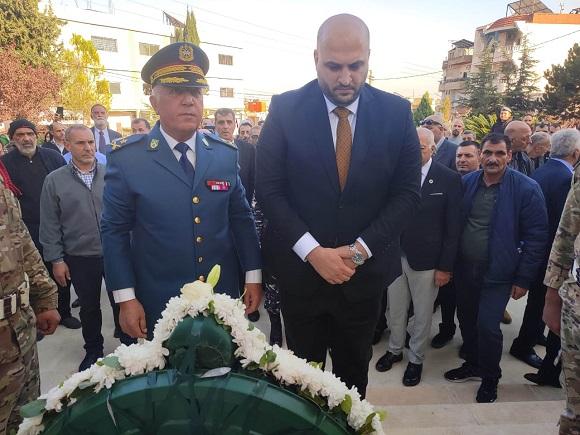Nassereddine Places a Rose Wreath at the Tomb of Sabri Hamadeh in Hermel