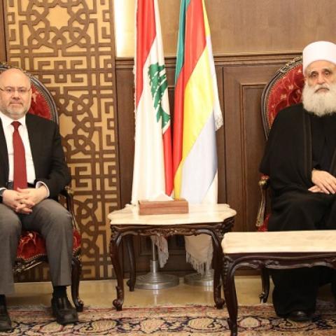 Abiad Visited Sheikh Al-Aql: The Citizen’s Interest is a Priority and Support Continues for Cancer Medicines