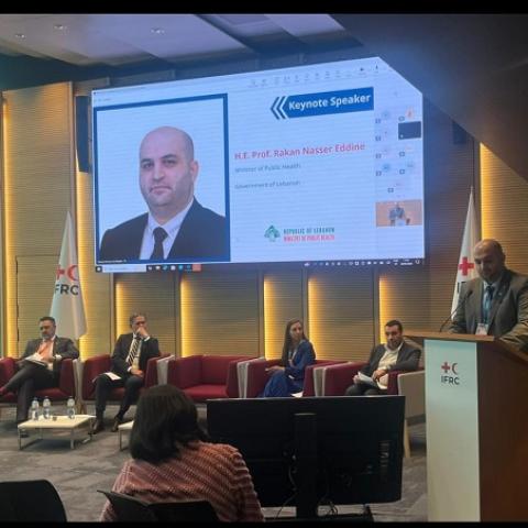 Nassereldine Meets in Geneva with the Health Ministers of Iraq, Qatar, Syria and Monaco