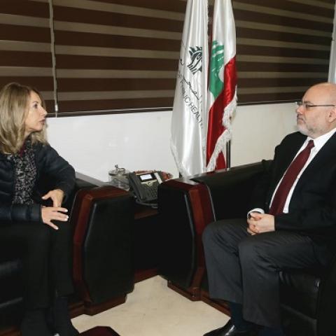 Abiad Receives the Italian Ambassador in a Farewell Meeting
