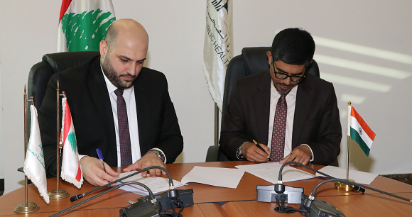 Nassereddine and the Indian Ambassador Sign an Agreement to Rehabilitate the PHC Center at Qana Gov. Hospital