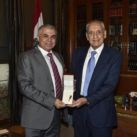 The MoPH Acting Director General Receives the Officer Medal of the National Order of Cedar