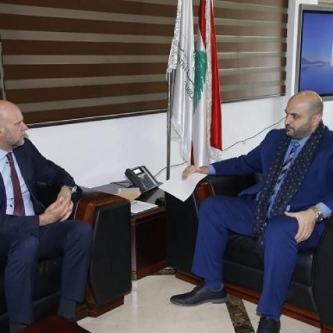 ناصر الدين إستقبل سفير مصر وبحث مع وفد من الإتحاد الأوروبي في التعاون الثنائي