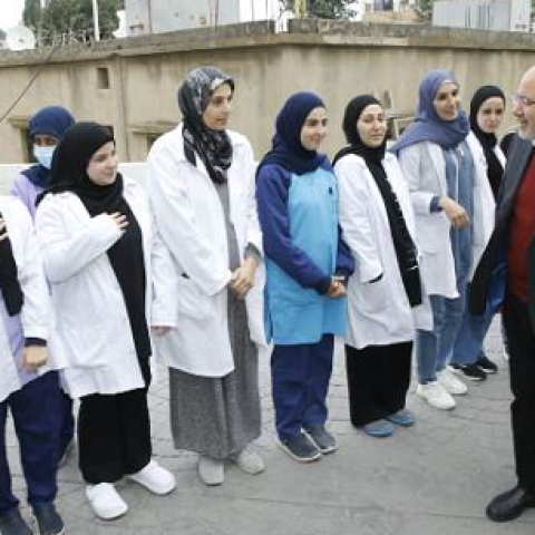 Abiad Inspectes Nabih Berri Governmental Hospital and Sheikh Ragheb Harb Hospital in Nabatieh