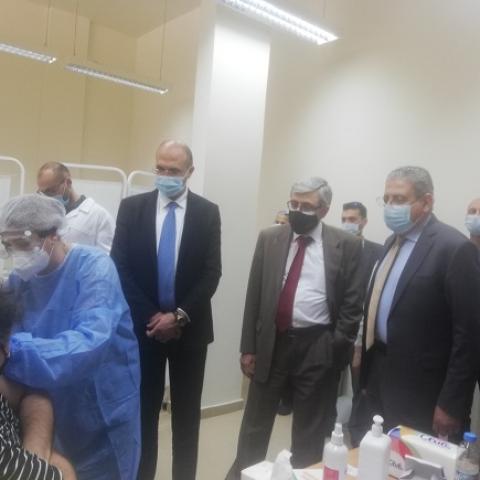 Hasan and Al-Majzoub Launched the Vaccination Campaign for the LU's Professors, Staff and Students