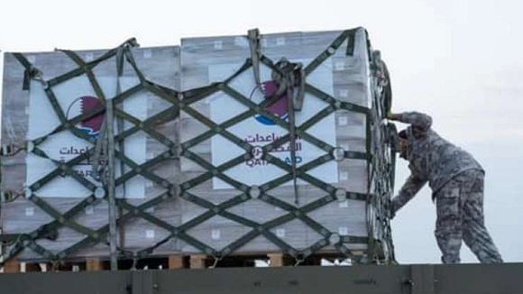 Al-Khater Announces an Air Bridge of Aid