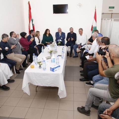 Abiad Representing Mikati, Lays the Foundation Stone for the Dialysis Department at Al Minieh Gov. Hospital