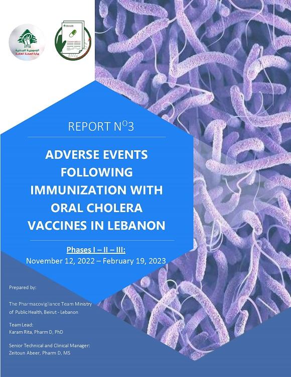 Adverse Events Following Immunization Monitoring-Oral Cholera Vaccines-Lebanon-Phase I - II- III