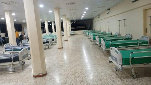 A Field Hospital for Patients with Cholera Starts to Operate