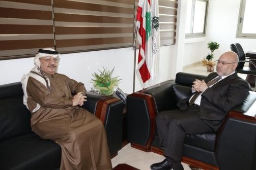 Minister Abiad Meets the Ambassadors of Qatar and China
