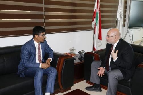 Abiad Meets with the Ambassadors of Bangladesh and India and Discusses Supporting the Health Sector