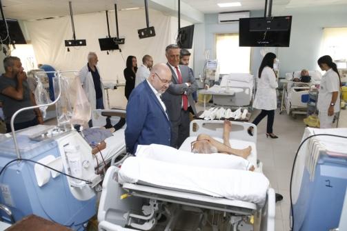 Abiad Inspects Batroun Hospital after the Collapse of Part of the Roof of the Dialysis Room