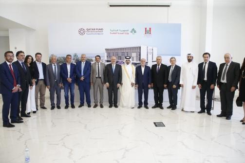 Laying the Foundation Stone for the New Building of Beirut Governmental University Hospital with Qatari Support