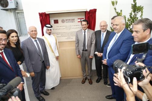 Laying the Foundation Stone for the New Building of Beirut Governmental University Hospital with Qatari Support