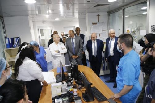 Abiad Visits the Burns Department in Geitaoui Hospital, Accompanied by Riza and Abu Bakr