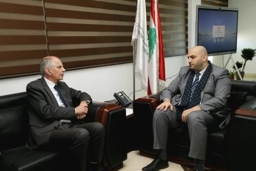 ناصر الدين يبحث مع السفير الفرنسي وممثل الصحة العالمية في المشاريع المشتركة