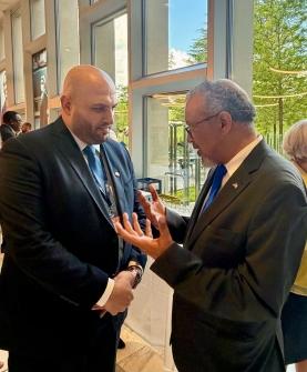 Nassereddine Meets with Tedros and Invites him to Visit Lebanon