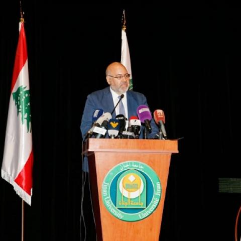 Minister Abiad Represents Mikati at the Graduation of Jinan University Students