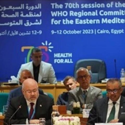 Al Abiad Raises in the Regional Session of the WHO the Need to Raise Health Preparedness in Anticipation of any Emergency