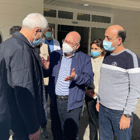 Minister Abiad Inspects the Vaccination Center at Sidon Hospital