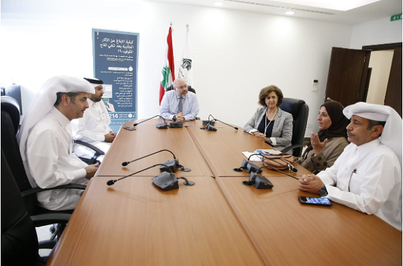 الابيض عرض مع وفد قطري مساندة القطاع الصحي في لبنان