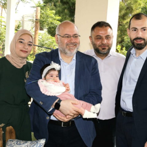Abiad Kicks off his Tour of North Lebanon with a Visit to the Twins Rahaf and Riham