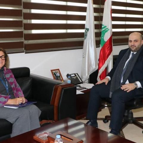الوزير ناصر الدين إستقبل وفدًا من بعثة الإتحاد الأوروبي والسفيرين الكولومبي والكوري