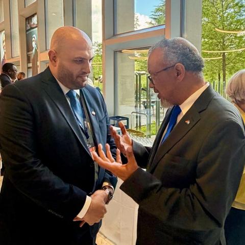 Nassereddine Meets with Tedros and Invites him to Visit Lebanon