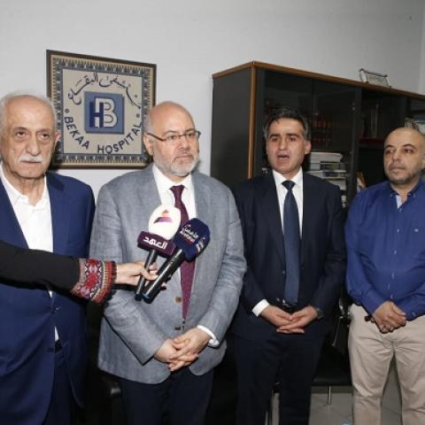 Abiad Concludes his Bekaa Tour, Praising the Efforts of the Hospital Teams: All Care is Provided to our Wounded