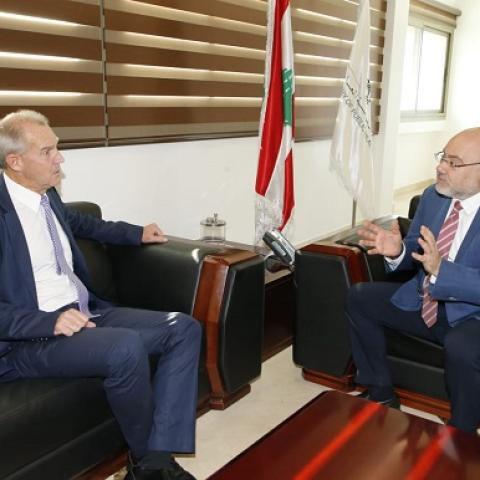  Minister Abiad is Discussing with the Australian Ambassador in Lebanon Projects to Support the Health Sector
