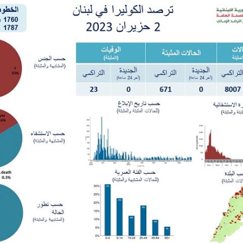 Cholera Surveillance in Lebanon- 2/6/2023