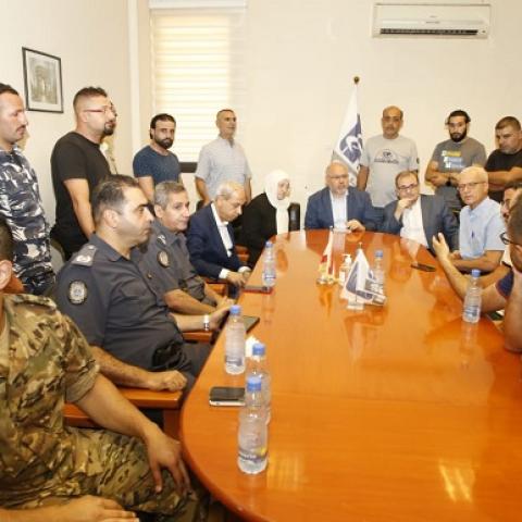 The Minister of Health and the Secretary General of the Higher Relief Commission Inspected Saida Governmental Hospital