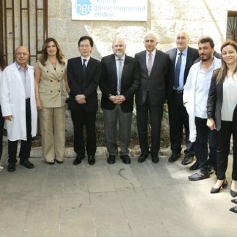 The Minister of Health Visited Ehden Gov. Hospital to Receive a Japanese Donation