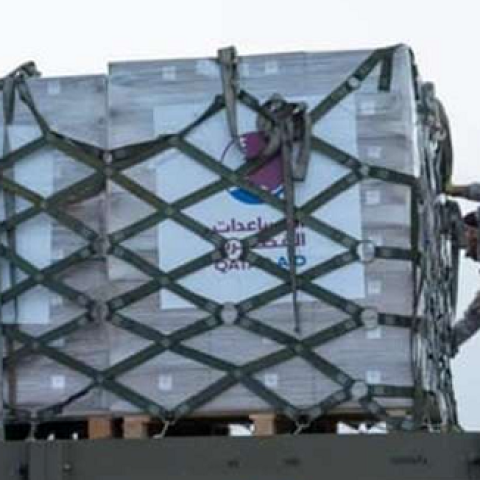 Al-Khater Announces an Air Bridge of Aid