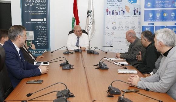 الابيض بحث مع نقابة تجار ومستوردي المعدات والمواد الطبية والمخبرية في سبل عدم انقطاعها من السوق اللبناني 