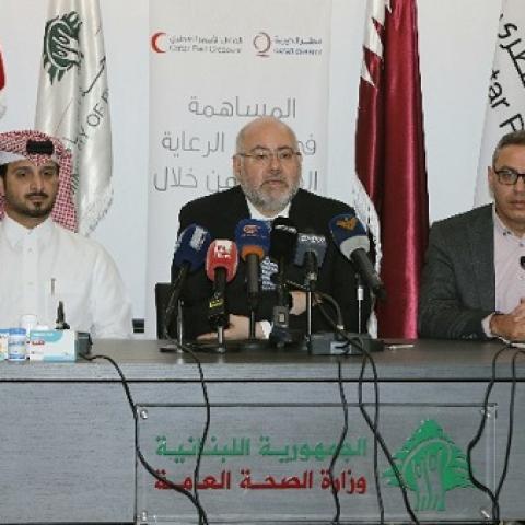 Minister Abiad Receives Donation of Medicines From Qatar