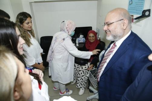 الابيض تفقد الحملة الصحية لطلبة الطب LEMSIC في مركز مخزومي للرعاية