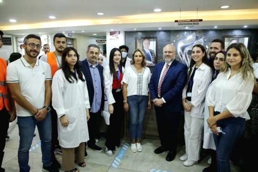 الابيض تفقد الحملة الصحية لطلبة الطب LEMSIC في مركز مخزومي للرعاية