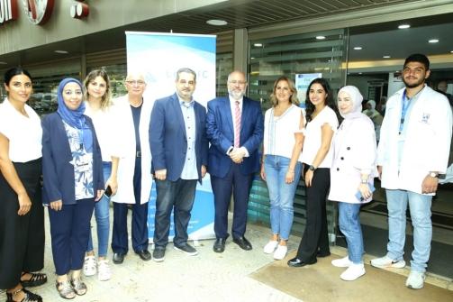 الابيض تفقد الحملة الصحية لطلبة الطب LEMSIC في مركز مخزومي للرعاية