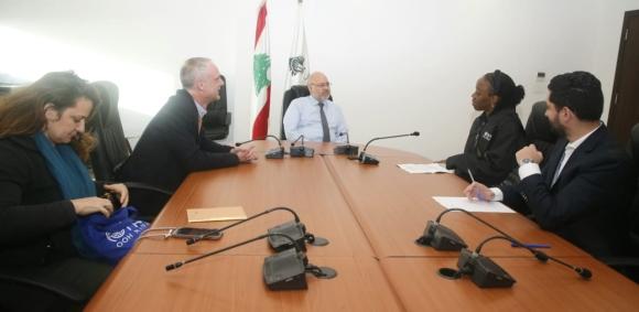 الأبيض خلال لقائه نائبة المدير العام للمنظمة الدولية للهجرة